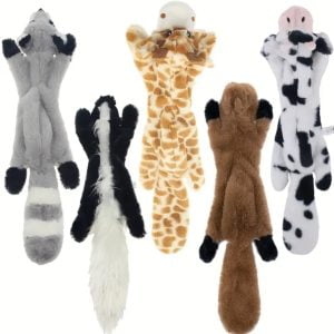 Hondenspeeltjes met dierenafbeeldingen zonder vulling