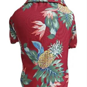 Blouse voor honden | Hawaii | Ananas rood | LET OP !!! MAATTABEL !!!